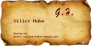 Gilicz Huba névjegykártya